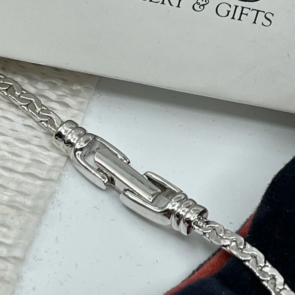 Swarovski Elements White Gold Plated Crystal Pave Bar Necklace, 16" - Picture 12 of 17